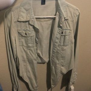 Crop top jean shirt
